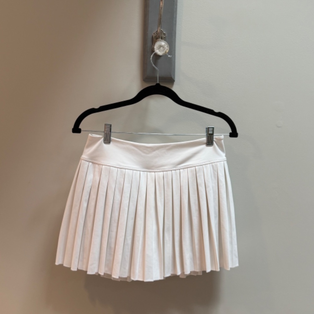 Garage White Pleated Mini Skirt